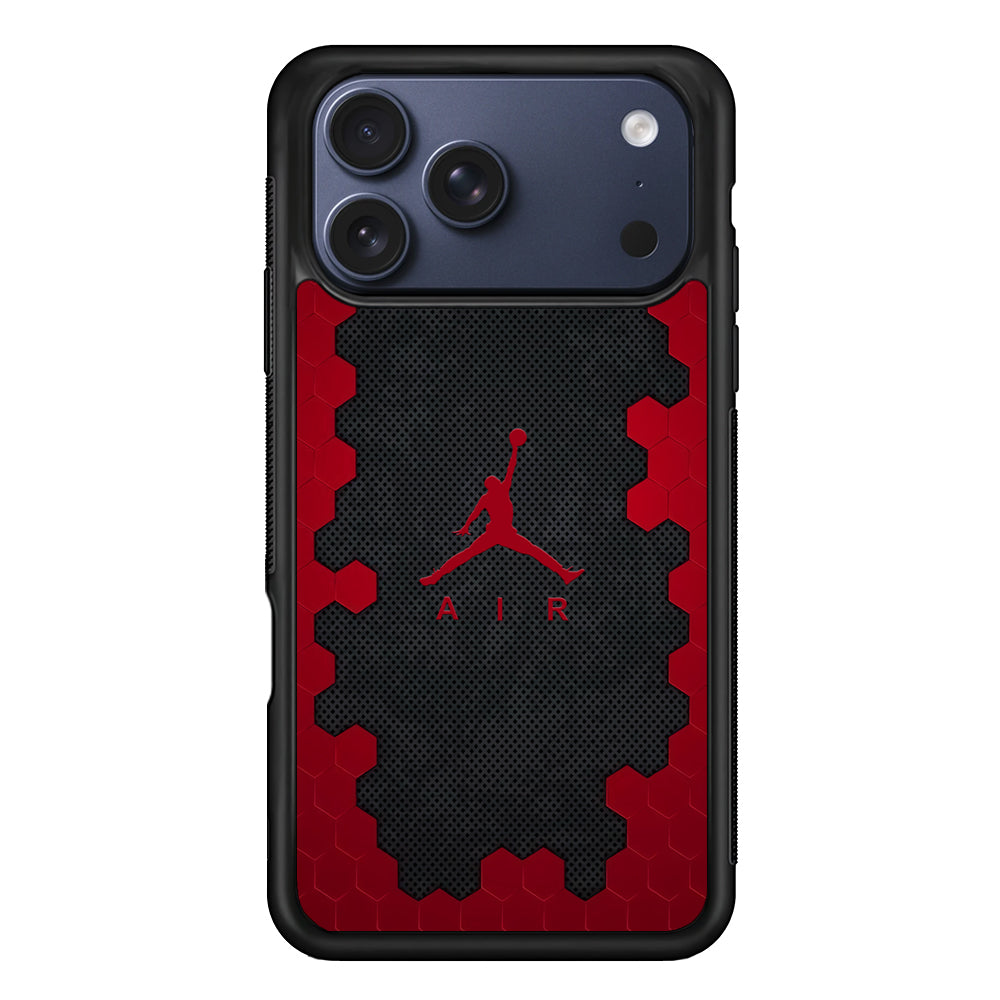 Air Jordan Red Honeycomb iPhone 17 Pro Max Case | Durable Rubber Case for iPhone 17 Pro Max