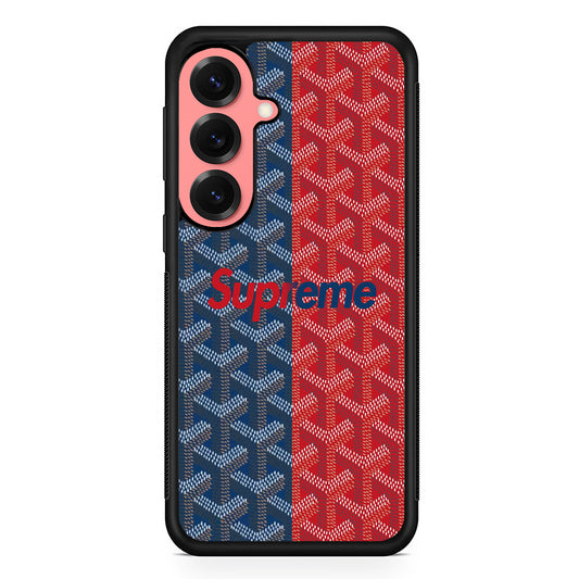 Supreme Blue Red Pattern Samsung Galaxy S25 Case | Slim Rubber Case for Samsung Galaxy S25