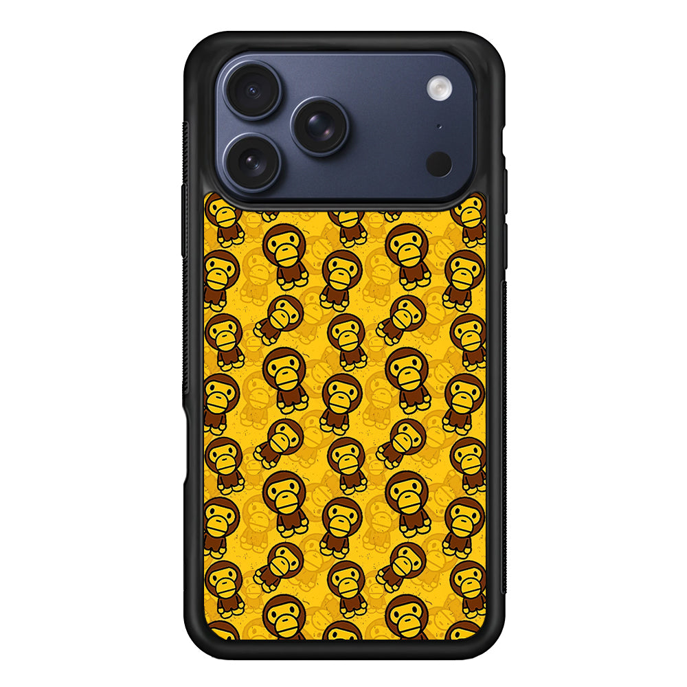 Bape Baby Milo Pattern iPhone 17 Pro Max Case | Slim Rubber Case for iPhone 17 Pro Max