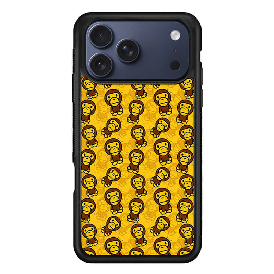 Bape Baby Milo Pattern iPhone 17 Pro Max Case | Slim Rubber Case for iPhone 17 Pro Max