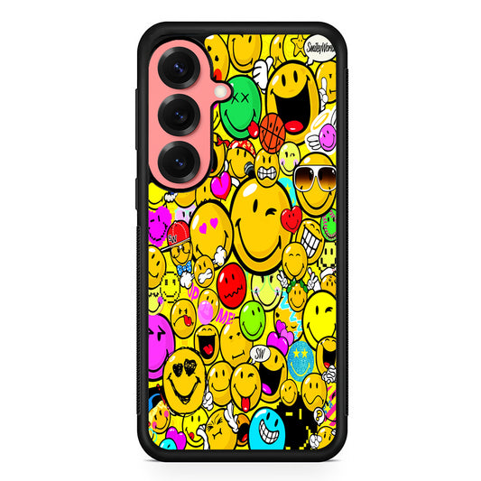 Smiley Face World Colorful Samsung Galaxy S25 Case | Protective Case for Samsung Galaxy S25