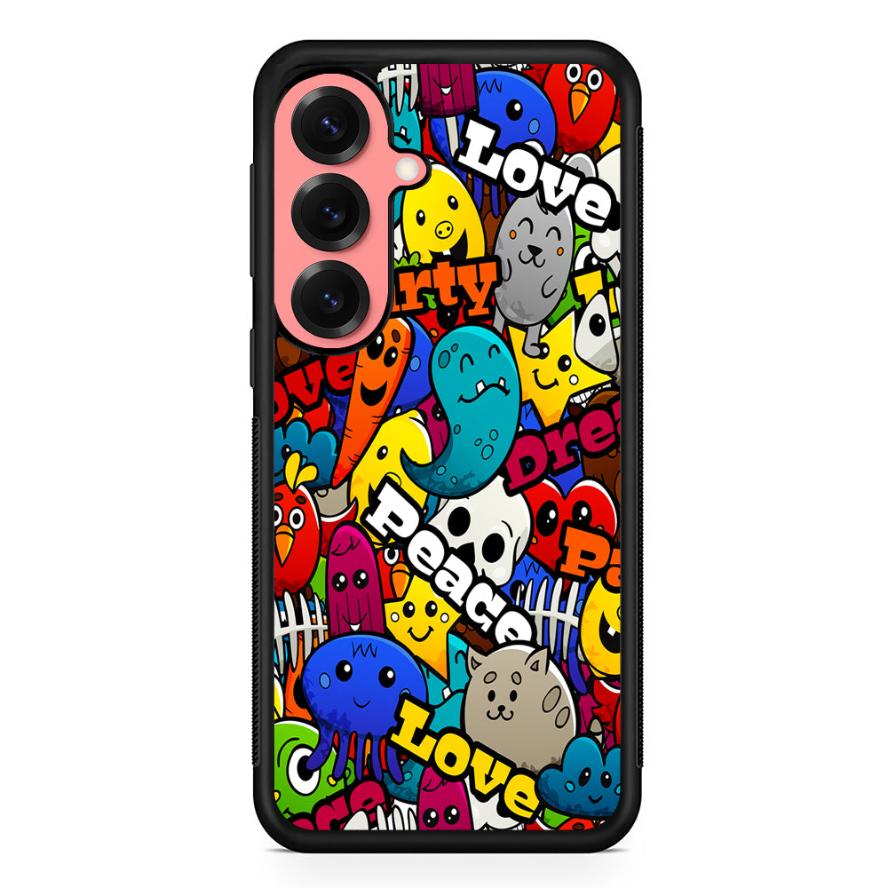 Graffiti Cartoon Abstract Doodle Samsung Galaxy S25 Case | Protective Case for Samsung Galaxy S25