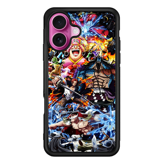 One Piece All Yonkou iPhone 17 Case | Slim Protective Rubber Phone Cover