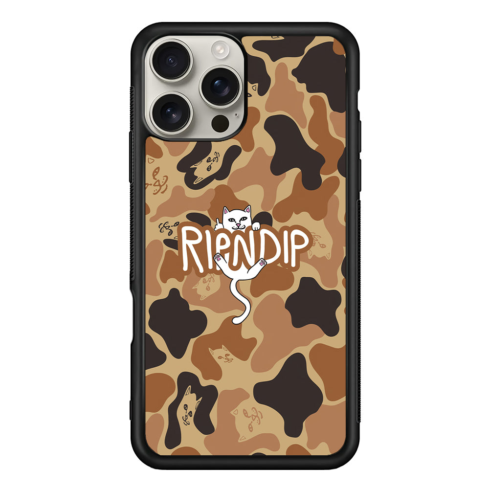 Rip N Dip Brown Camo iPhone 16 Pro Max Case | Slim Rubber Case for iPhone 16 Pro Max