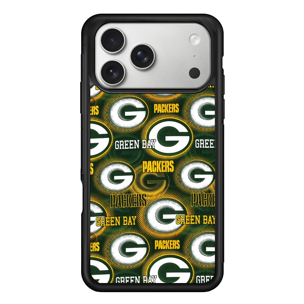 Green Bay Packers Pattern iPhone 17 Pro Case | Slim Rubber Case for iPhone 17 Pro