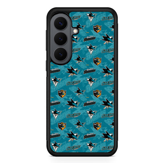 San Jose Sharks Pattern Samsung Galaxy S26 Plus Case | Slim Rubber Case for Samsung Galaxy S26 Plus