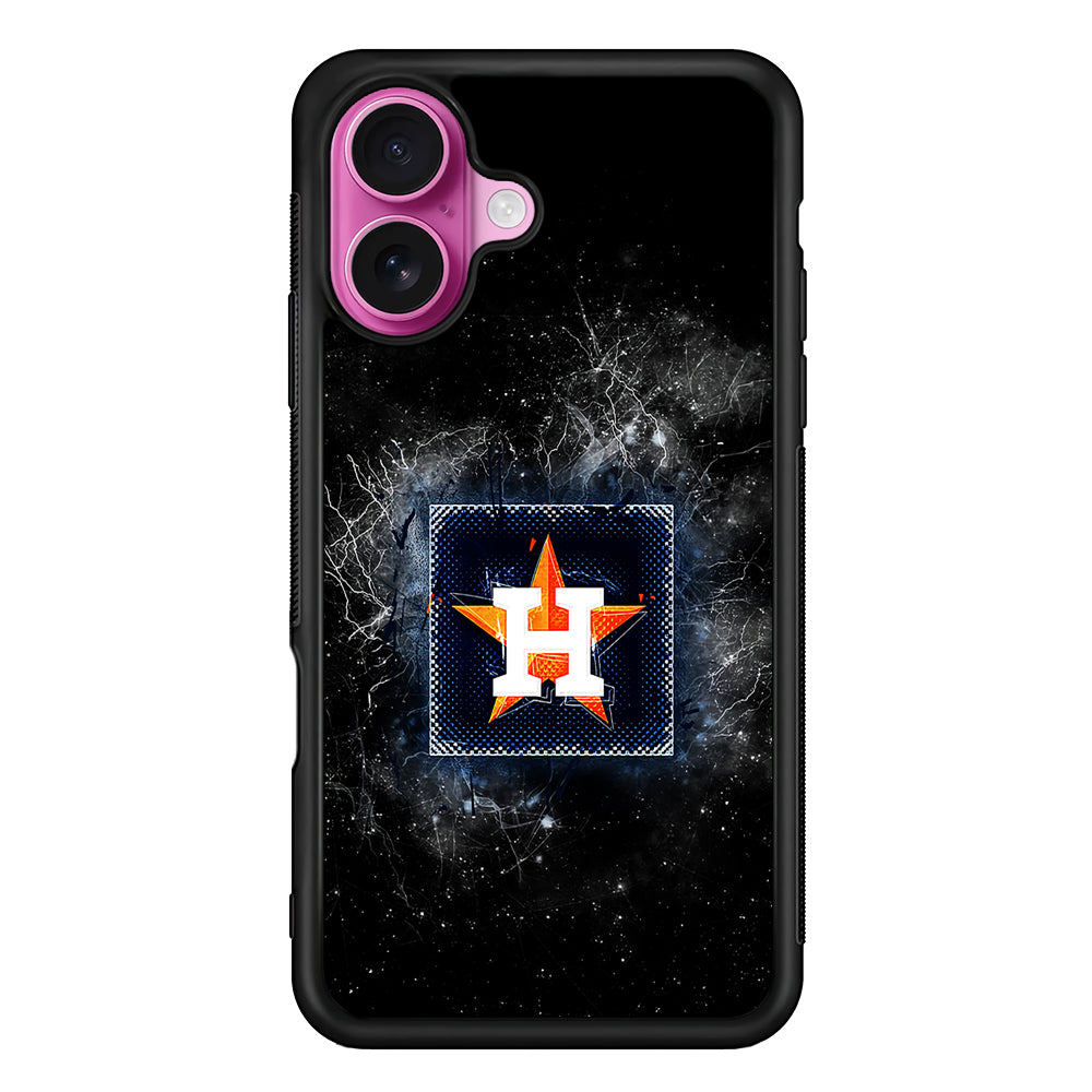 Houston Astros Abstract iPhone 17 Case | Slim Protective Rubber Phone Cover
