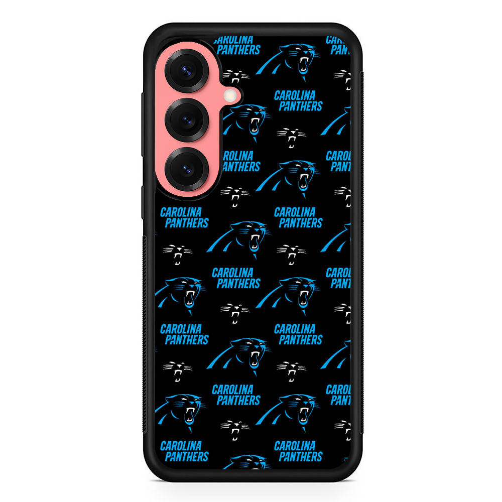 Carolina Panthers Logo Pattern Samsung Galaxy S25 Case | Protective Case for Samsung Galaxy S25