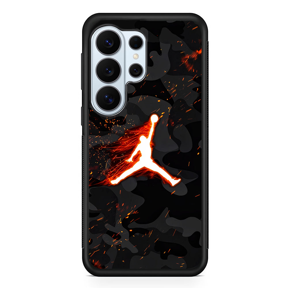 Air Jordan Logo On Fire Samsung Galaxy S26 Ultra Case | Protective Phone Cover