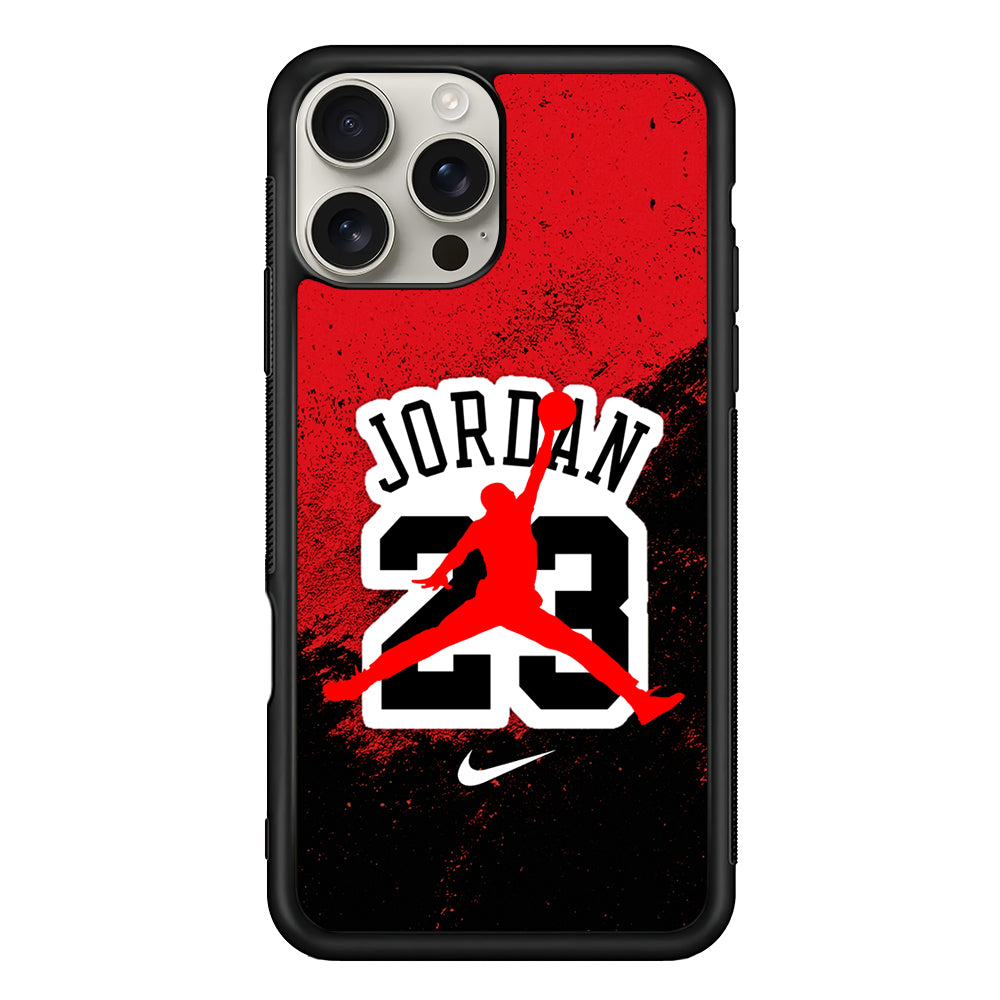 Michael Jordan 23 Red Black iPhone 16 Pro Max Case | Durable Everyday Protective Cover