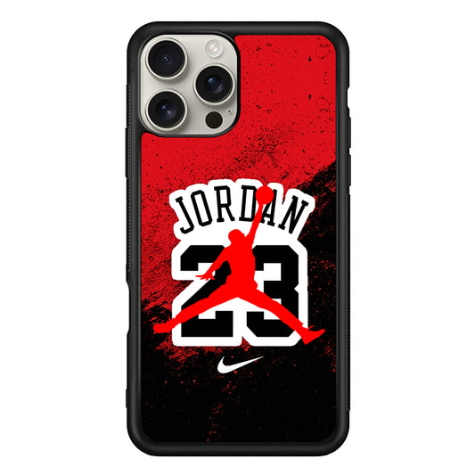 Michael Jordan 23 Red Black iPhone 16 Pro Max Case | Durable Everyday Protective Cover