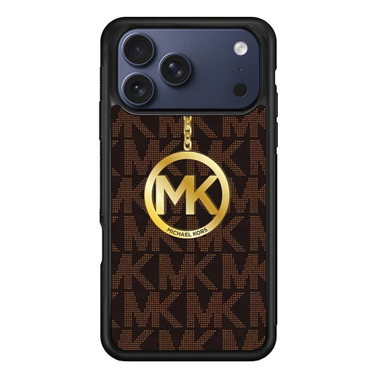 Michael Kors Brown Pattern iPhone 17 Pro Max Case | Slim Rubber Case for iPhone 17 Pro Max