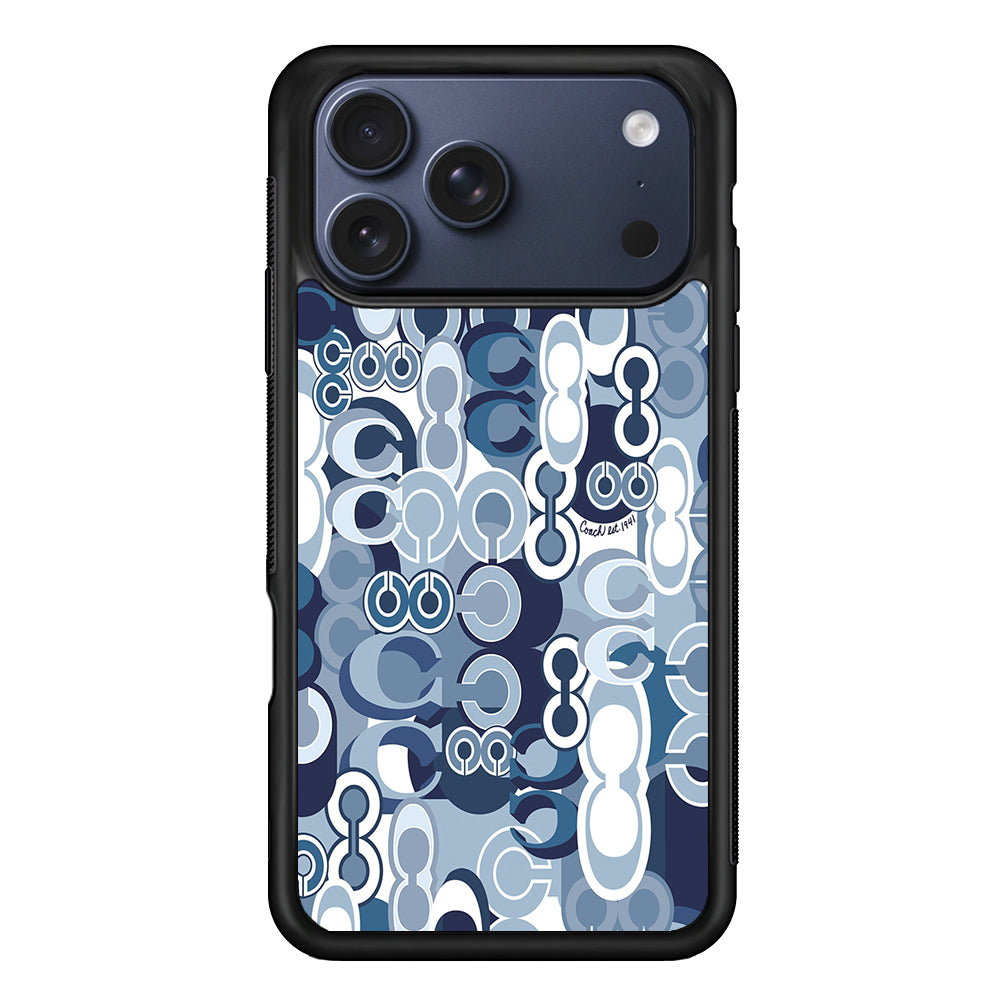 Coach Blue iPhone 17 Pro Max Case | Slim Rubber Case for iPhone 17 Pro Max
