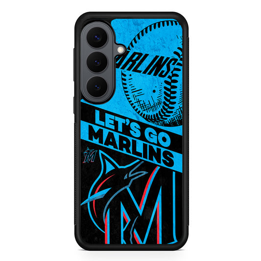 Miami Marlins Let's Go Samsung Galaxy S26 Plus Case | Slim Rubber Case for Samsung Galaxy S26 Plus