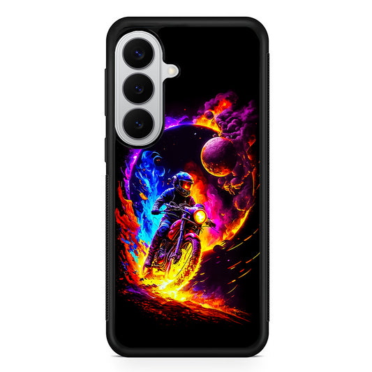 Adventure Motorcycle Space Samsung Galaxy S26 Case | Protective Rubber Cover