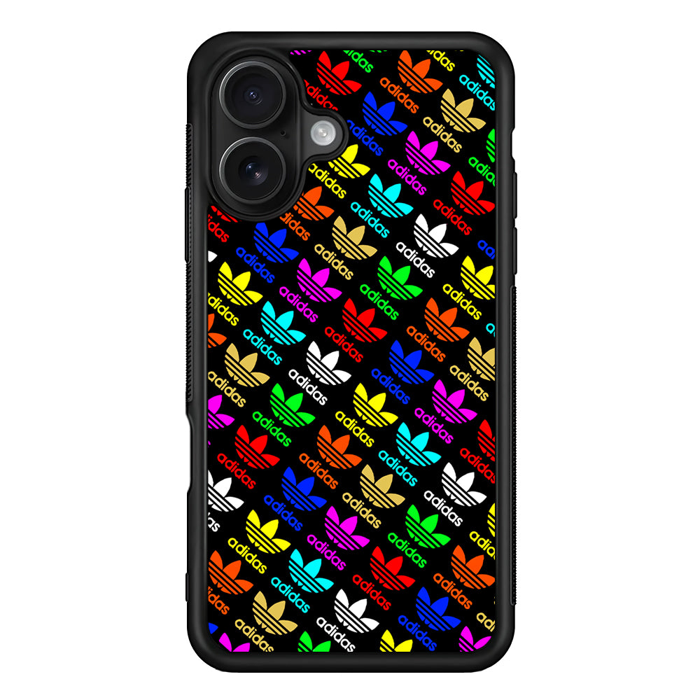 Adidas Logo Colorful Pattern iPhone 16 Case - Oxvistore