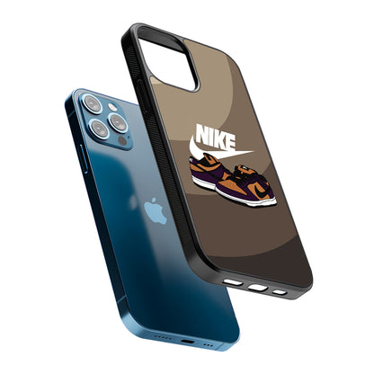 Nike Purple in Brown Layer 2D Rubber Phone Case | Slim Protective Phone Case