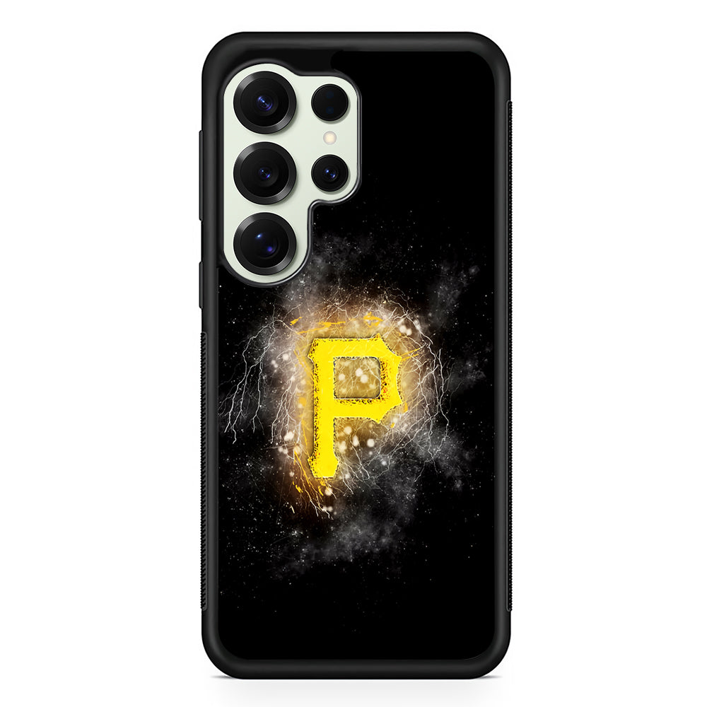 Pittsburgh Pirates Abstract Samsung Galaxy S25 Ultra Case | Durable Rubber Case for Samsung Galaxy S25 Ultra