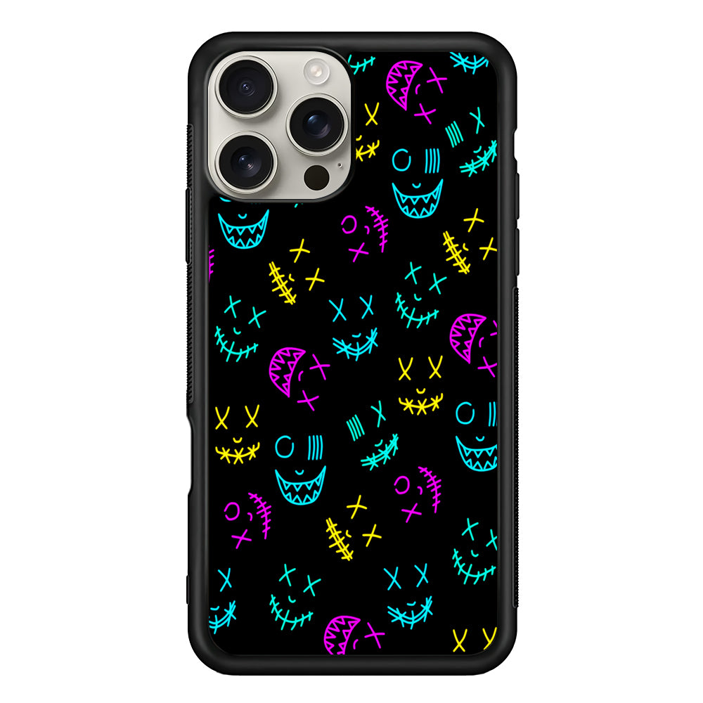 Neon Masks Smile iPhone 16 Pro Max Case | Stylish Protective Case for iPhone 16 Pro Max