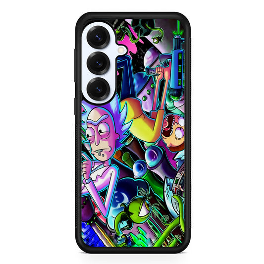 Rick and Morty Space Travel Samsung Galaxy S25 Plus Case | Slim Rubber Cover for Samsung Galaxy S25 Plus