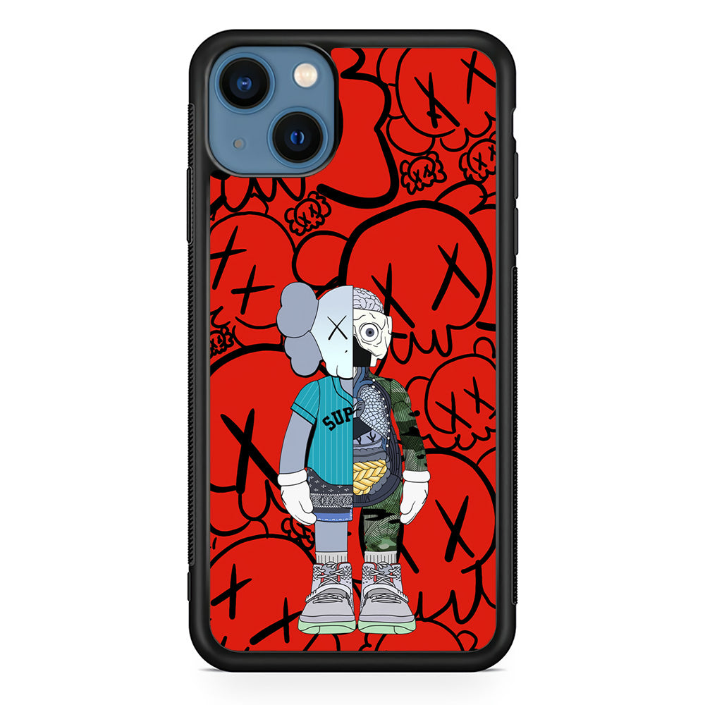 Kaws Graffiti Red iPhone 13 Case | Slim Rubber Case for iPhone 13