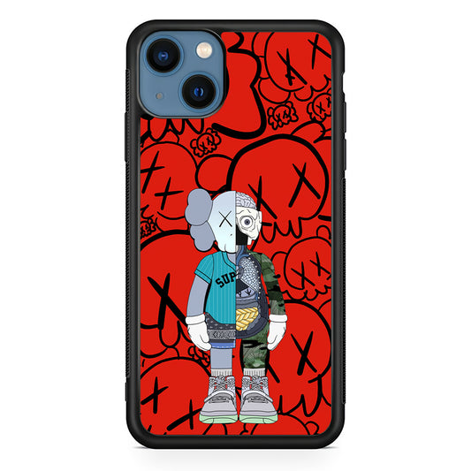 Kaws Graffiti Red iPhone 13 Case | Slim Rubber Case for iPhone 13