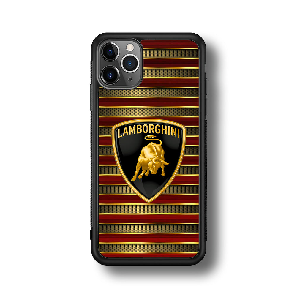 Lamborghini Red Gold Luxury iPhone 11 Pro Max Case | Slim Rubber Case for iPhone 11 Pro Max