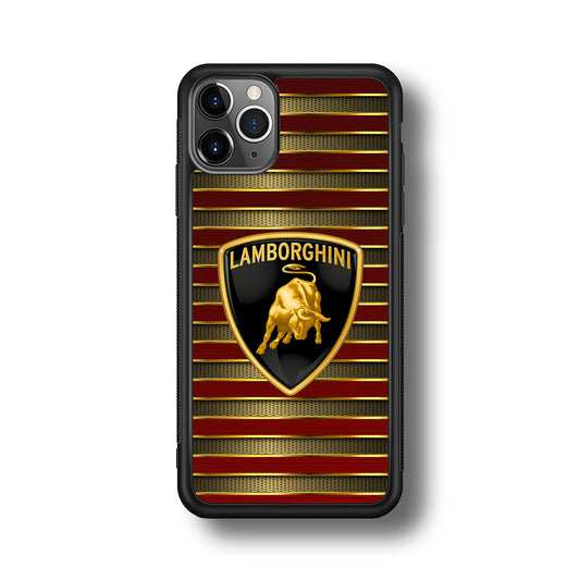 Lamborghini Red Gold Luxury iPhone 11 Pro Max Case | Slim Rubber Case for iPhone 11 Pro Max