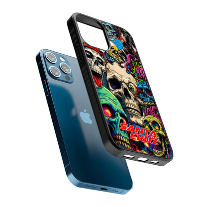Santa Cruz Skateboard Skull 2D Rubber Phone Case | Durable Phone Case