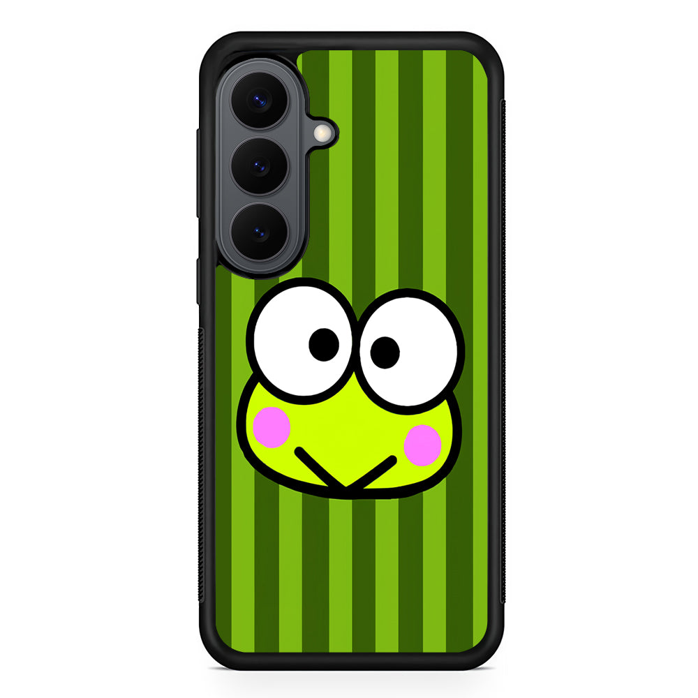 Cutes Keroppi Stripe Green Samsung Galaxy S26 Plus Case | Slim Rubber Case for Samsung Galaxy S26 Plus