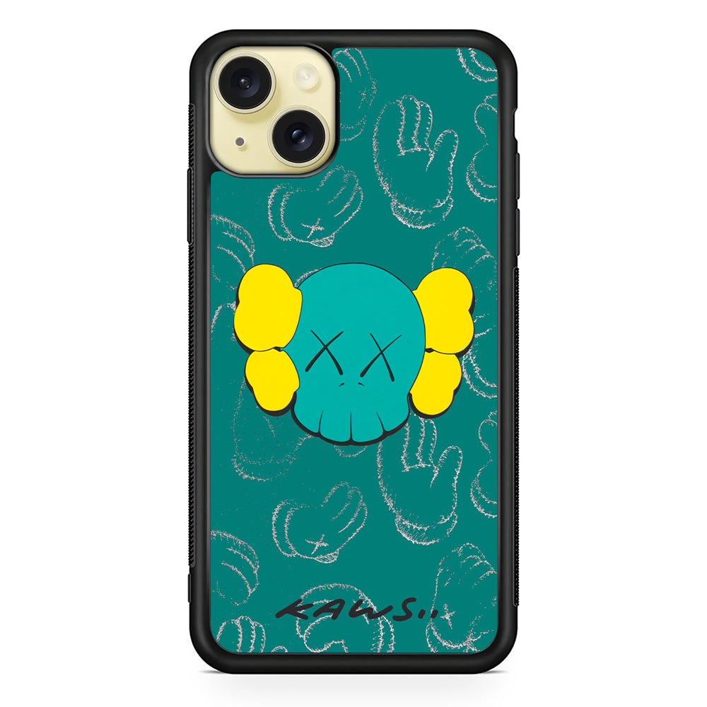Kaws Face Tosca Touch iPhone 15 Plus Case | Slim Rubber Case for iPhone 15 Plus