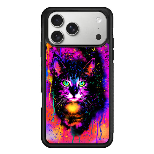 Cute Rainbow Cat Painting iPhone 17 Pro Case | Slim Rubber Case for iPhone 17 Pro