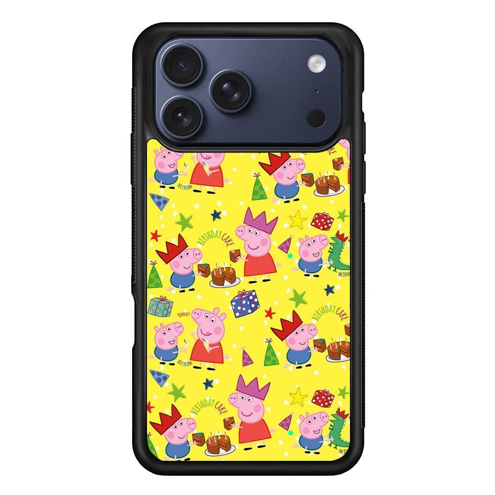 Peppa Pig Happy Birthday Yellow iPhone 17 Pro Max Case | Slim Protective Cover for iPhone 17 Pro Max