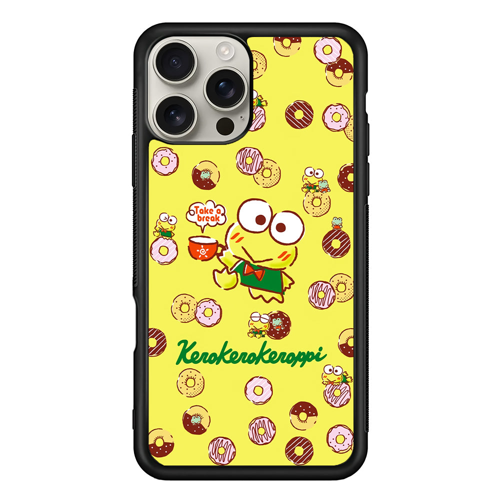 Kerokerokeroppi Take a Break iPhone 16 Pro Max Case | Stylish Protective Case for iPhone 16 Pro Max