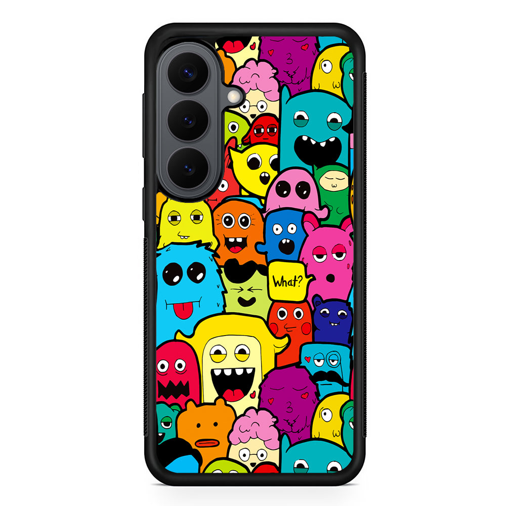 Monster Doodle Funny and Spooky Samsung Galaxy S26 Plus Case | Slim Rubber Case for Samsung Galaxy S26 Plus