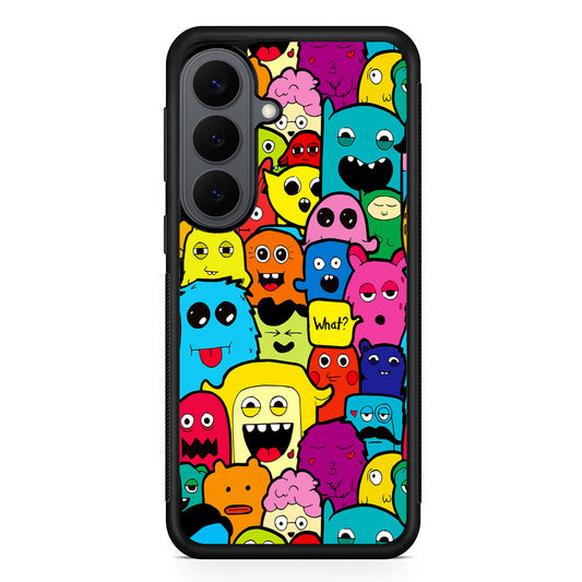 Monster Doodle Funny and Spooky Samsung Galaxy S26 Plus Case | Slim Rubber Case for Samsung Galaxy S26 Plus
