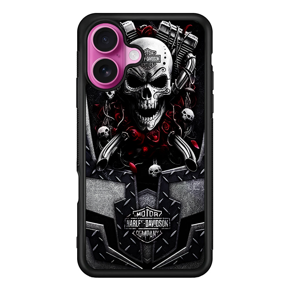 Harley Davidson Skull Art iPhone 17 Case - Slim Rubber Case for iPhone 17