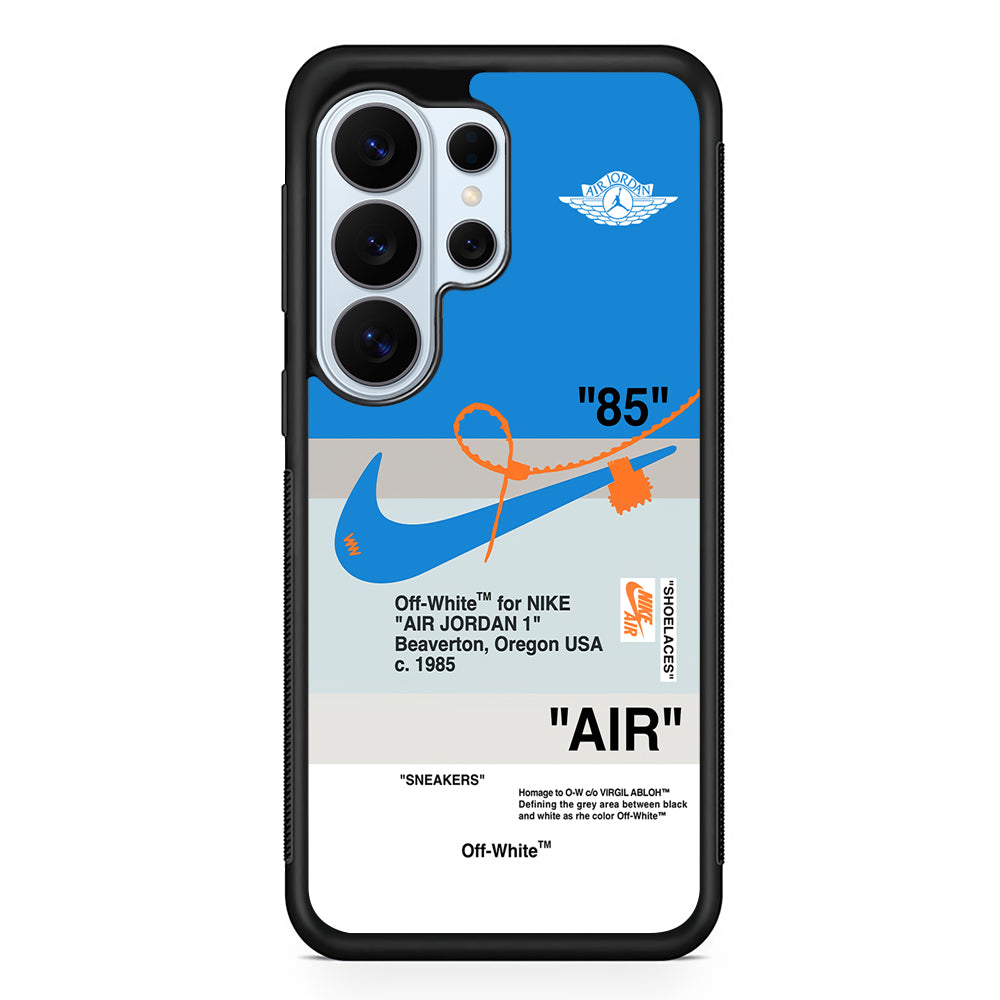 Off White x Nike Air Jordan Blue Samsung Galaxy S26 Ultra Case | Protective Phone Cover