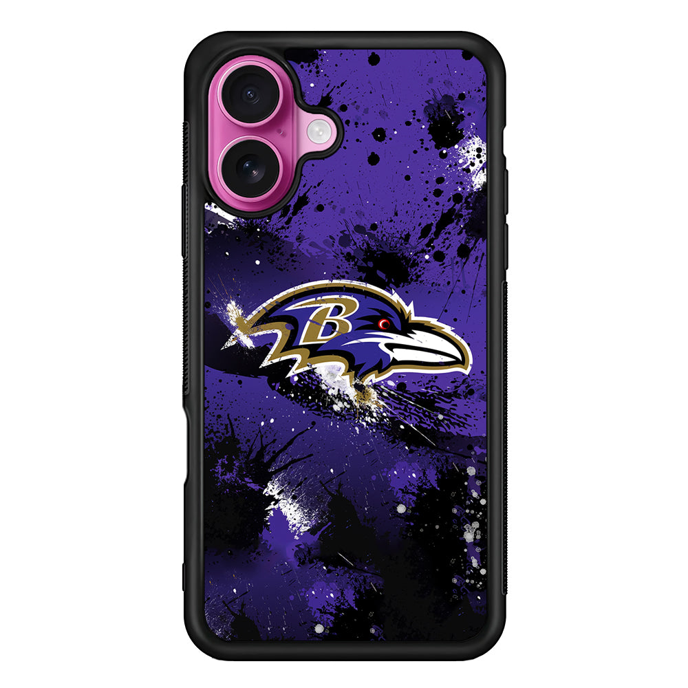 Baltimore Ravens Abstract iPhone 17 Case | Slim Protective Rubber Phone Cover
