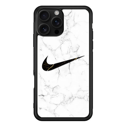 Nike Gold Line in Marble iPhone 16 Pro Case - Stylish Protective Cover for iPhone 16 Pro