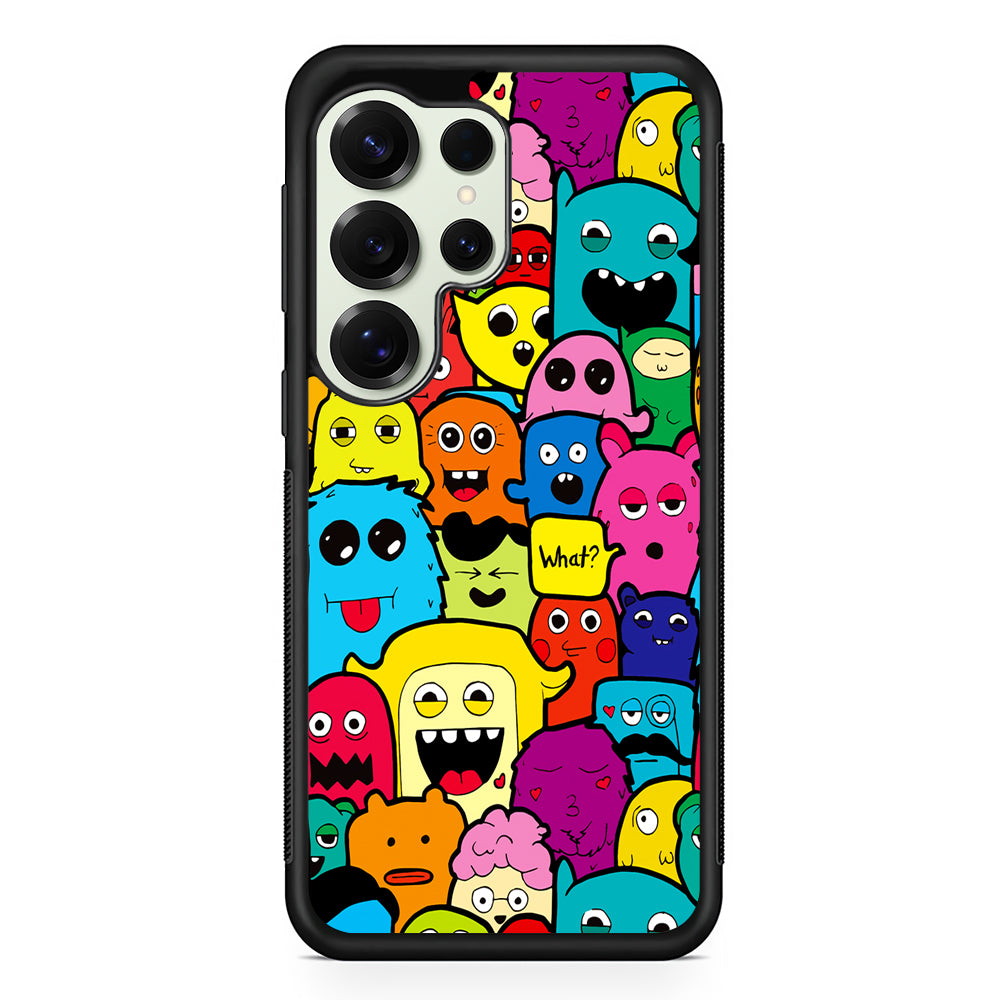 Monster Doodle Funny and Spooky Samsung Galaxy S25 Ultra Case | Durable Rubber Case for Samsung Galaxy S25 Ultra