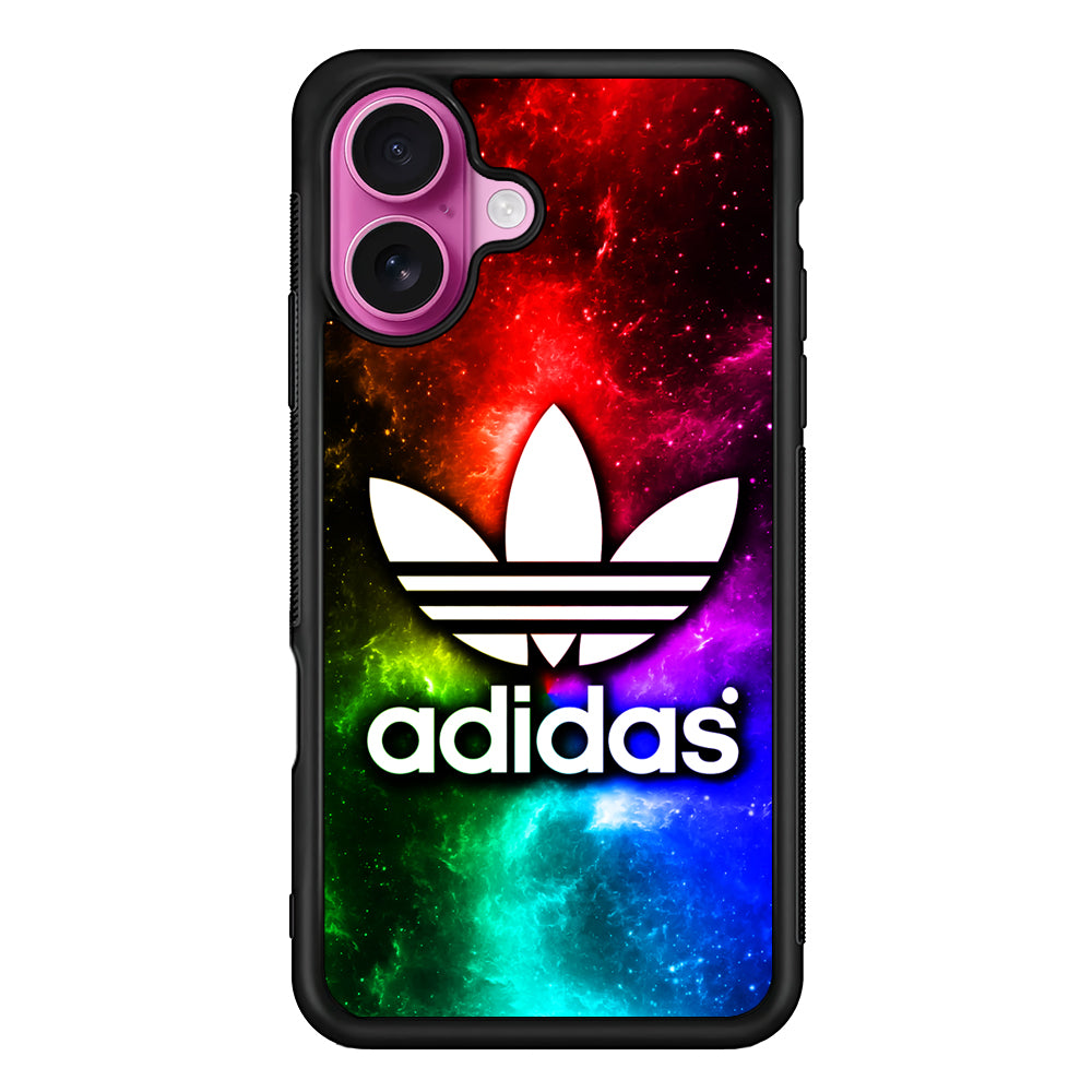 Adidas Logo Colours in Space iPhone 17 Case - Slim Rubber Case for iPhone 17