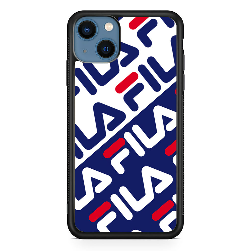 Fila Patern in Slope iPhone 15 Case | Slim Rubber Case for iPhone 15