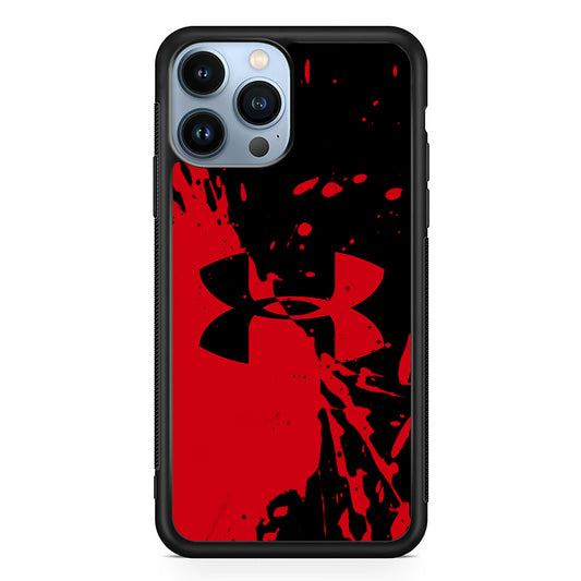 Under Armour Black Red iPhone 15 Pro Max Case | Slim Rubber Case for iPhone 15 Pro Max