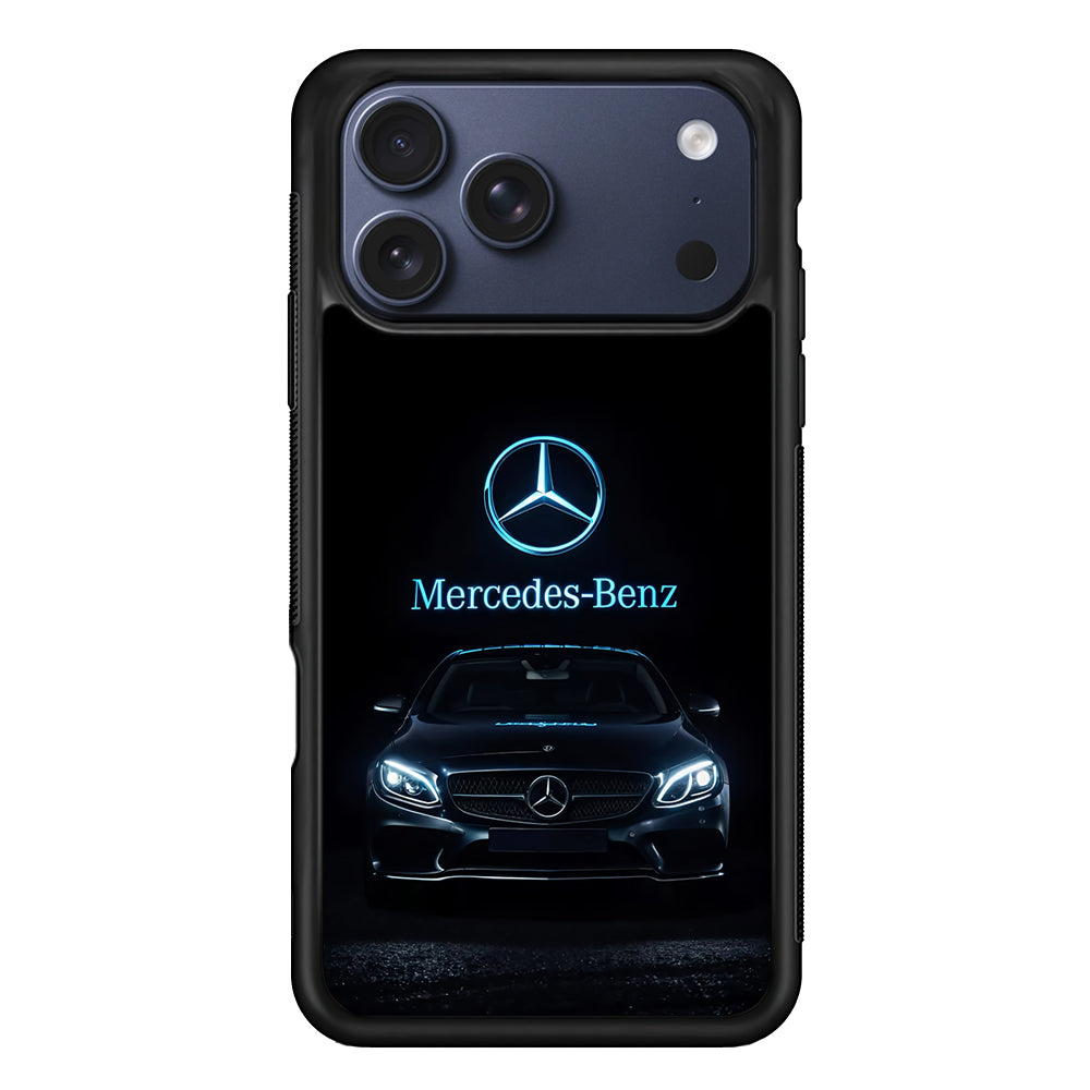 Mercedes-Benz Blue Dark Aesthetic iPhone 17 Pro Max Case | Slim Rubber Case for iPhone 17 Pro Max