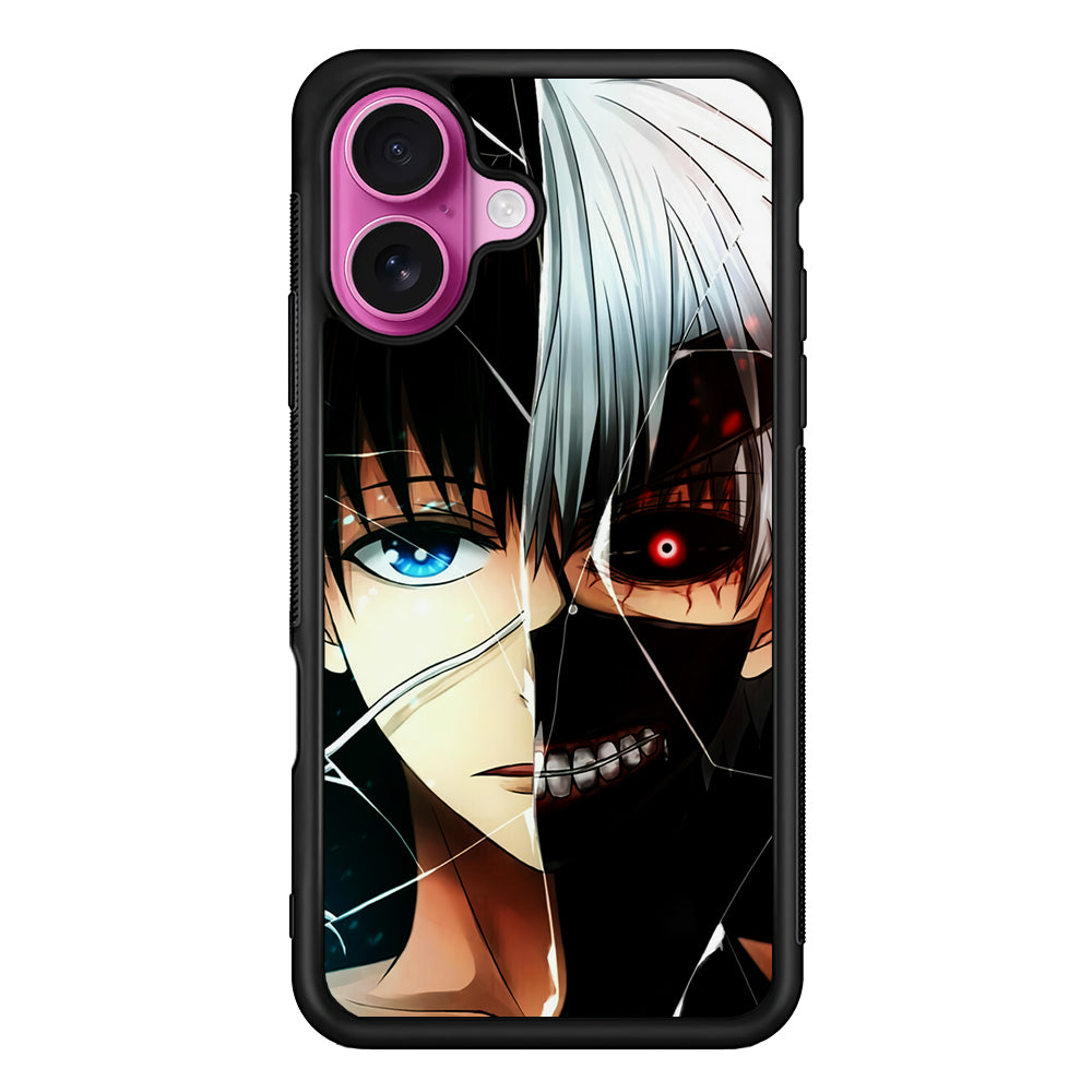 Ken Kaneki Tokyo Ghoul Face iPhone 17 Case | Slim Protective Rubber Phone Cover