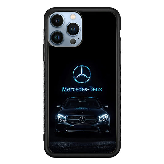 Mercedes-Benz Blue Dark Aesthetic iPhone 13 Pro Max Case | Slim Rubber Case for iPhone 13 Pro Max