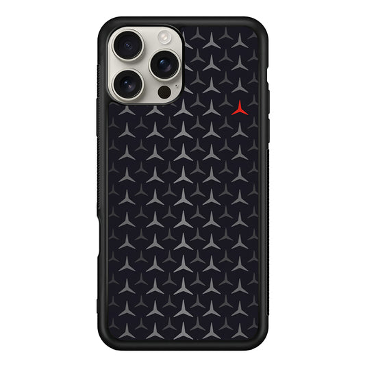 Mercedes-Benz Logos Pattern iPhone 16 Pro Max Case | Slim Rubber Case for iPhone 16 Pro Max