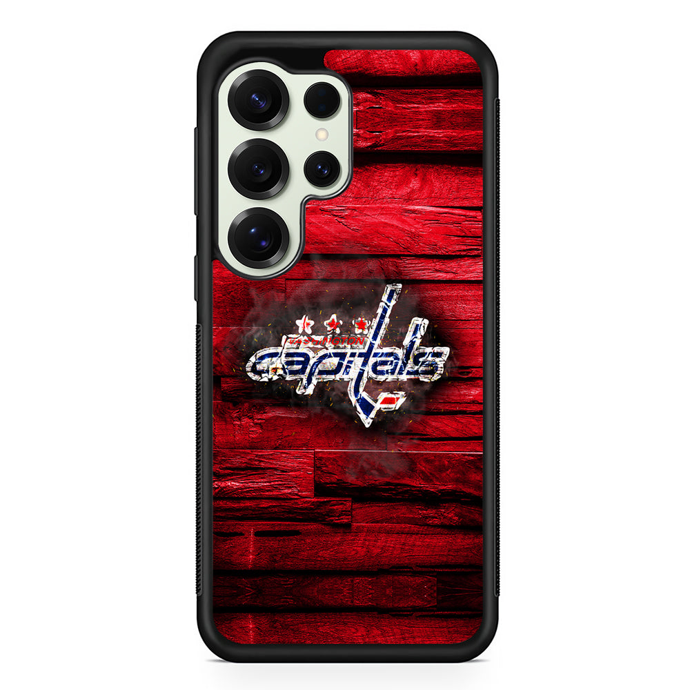 Washington Capitals Wood Samsung Galaxy S25 Ultra Case | Durable Rubber Case for Samsung Galaxy S25 Ultra
