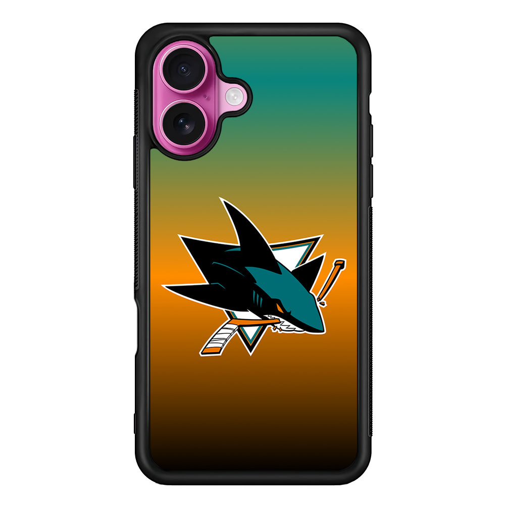 San Jose Sharks Gradient iPhone 17 Case | Slim Protective Rubber Phone Cover